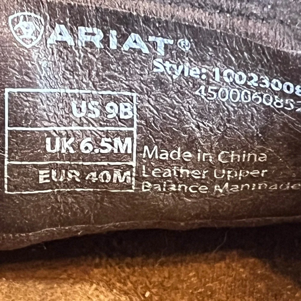 Ariat Cruiser Slip On Shoes Brown Bomber Leather Womens 9 UK‎ 6.5 EU 40